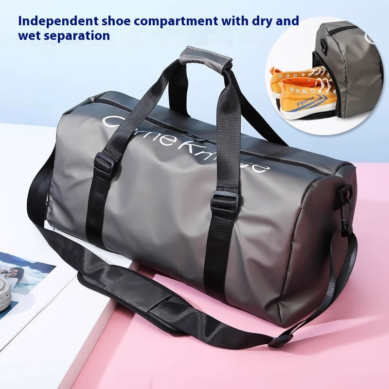 CHANEDE Sports Gym Duffel Bag for Men or Women Waterproof Weekender Travel Bag with Shoes Compartment Dry and Wet Separation for Training Swim Yoga(Black)