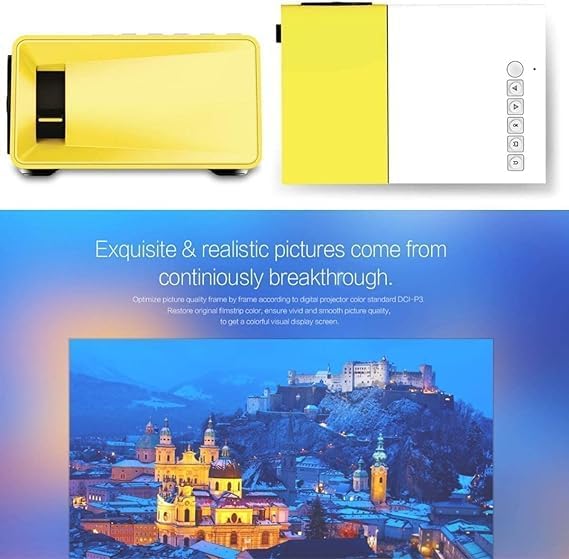 AWH Projectors YG-300 LCD Mini Support 1080P Portable LED Projector Home Cinema
