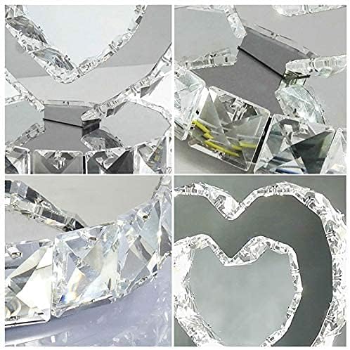 Table Lamps Creative Heart-Shaped Crystal Lamp, Modern LED Adjustable Bedside Lamp, European-Style Bedroom Living Room Crystal Lamp Night Light,18W Table Lamps Desk Lamps Reading Lamp