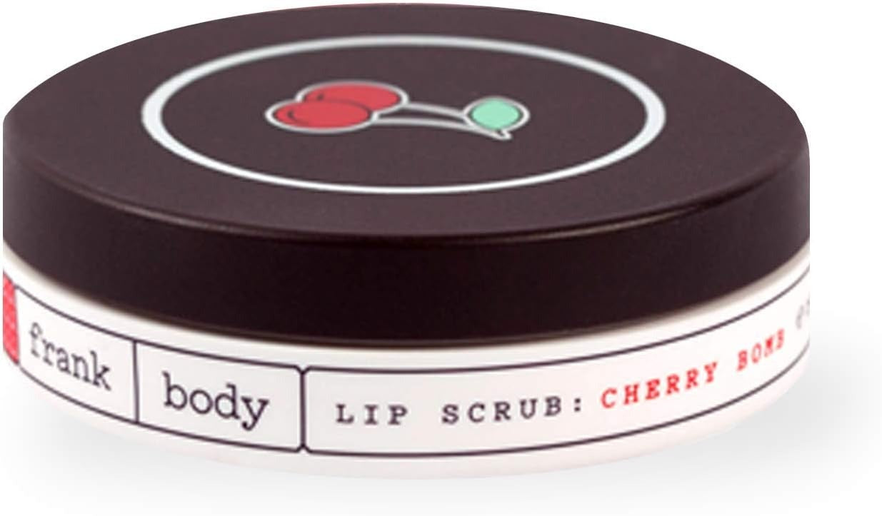 Frank Body Cherry Bomb Lip Scrub - Moisturizing Lip Exfoliator - Made With Coffee Seed Oil, Sugar, & Beeswax - Cherry Scented - Smoothes Dry Flakey Lips - Natural, Nut-Free & Cruelty Free (15 mL)