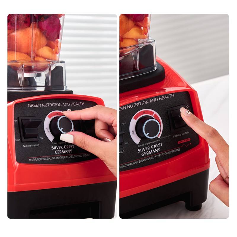 SilverCrest Multi Blender: 4500W, 2.5L jar, 15-speed timer for smoothies, ice crushing, and food processing.