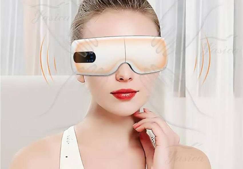 MAKINGTEC Eye Massager with Heat,Relief with Bluetooth Musicnd Sleep（White）