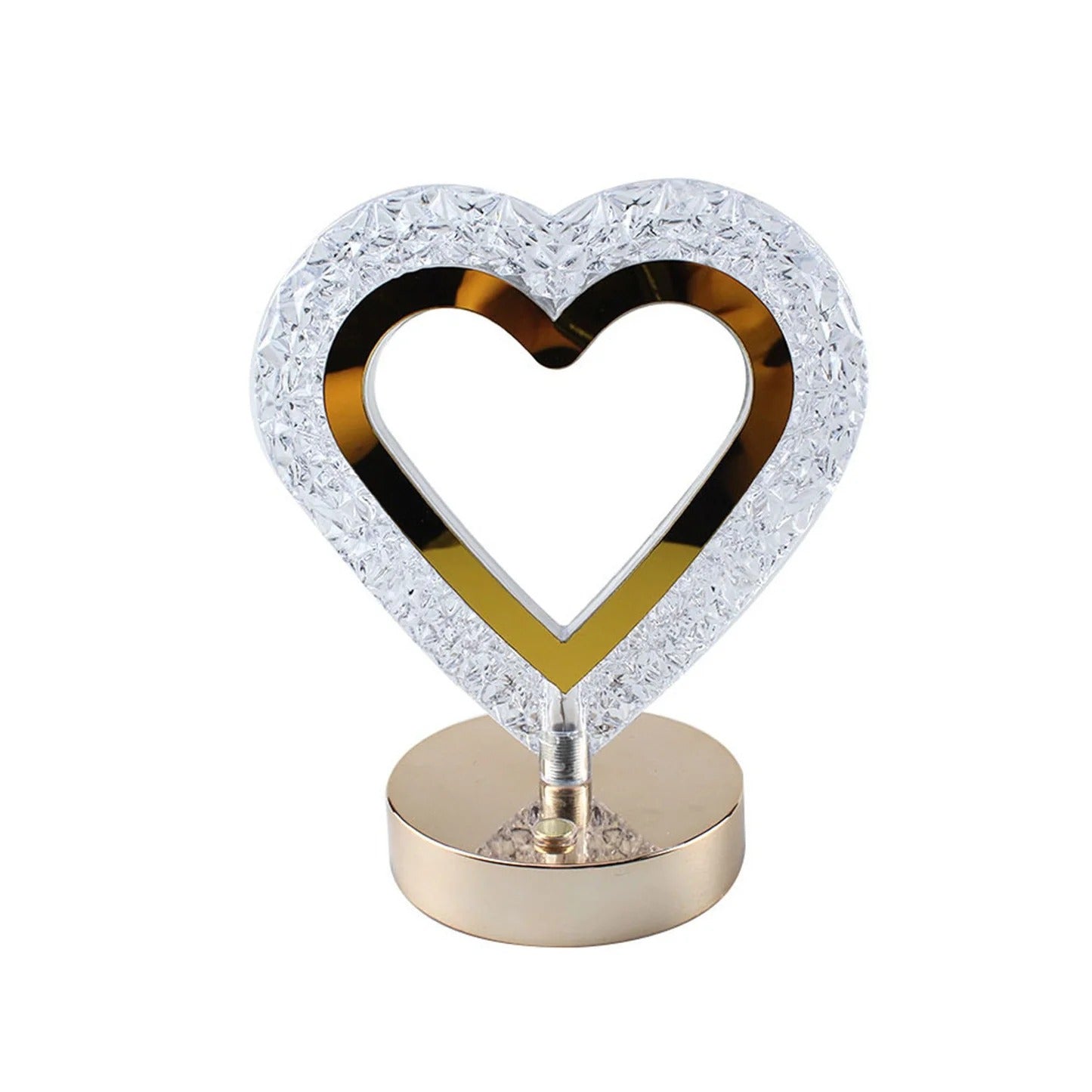 Table Lamps Creative Heart-Shaped Crystal Lamp, Modern LED Adjustable Bedside Lamp, European-Style Bedroom Living Room Crystal Lamp Night Light,18W Table Lamps Desk Lamps Reading Lamp