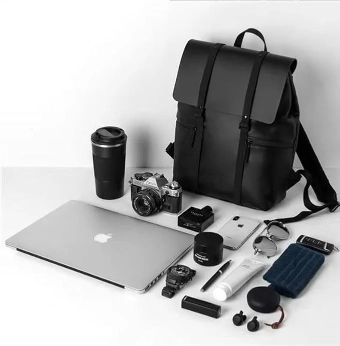 FANDARE Backpack Leisure School Backpacks Waterproof PU Schoolbag Business Backpack Man Laptop School Bag for College School Travel Hiking Satchel College Sports Boy Daypacks