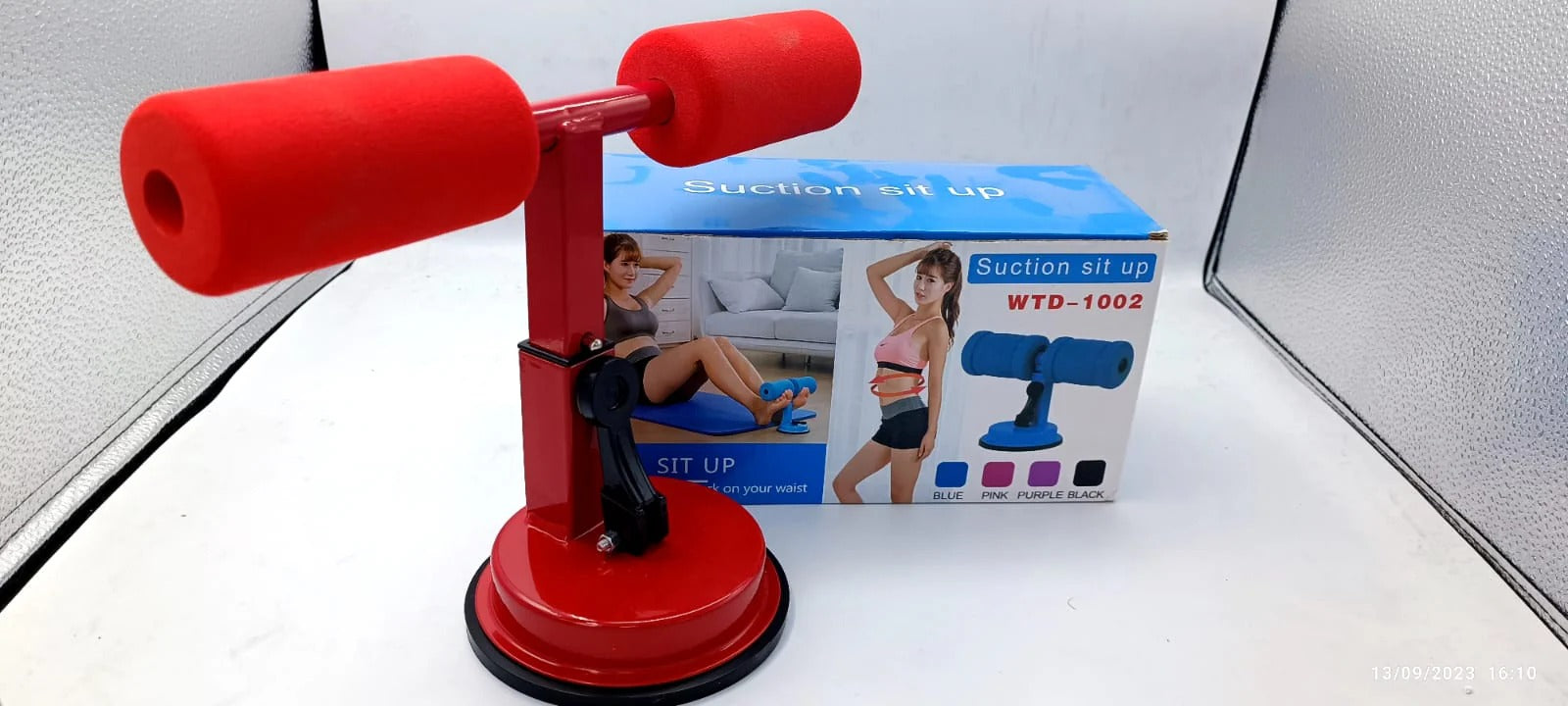 Sit-Up Bar, Upgraded Adjustable Sit Up Equipment with High Elastic Foam, Portable Sit Ups Foot Holder with Rubber Suction Seat, Sit Up Bar for Floor for Weight Lose, Gym,Muscle Training