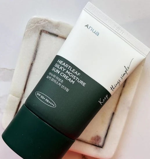 Anua Hearleaf Silky Spf 50 Moisture Suncream 80ml