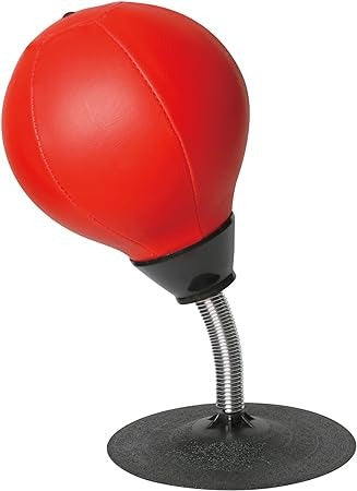 EXCEFORE Desktop Punching Bag, Boxing with Suction Cup Heavy Duty, Desktop Punching Bag Gag, Stress Buster Relief Free Standing for Boys Him Father Kids Girls, Adults, Red and Black